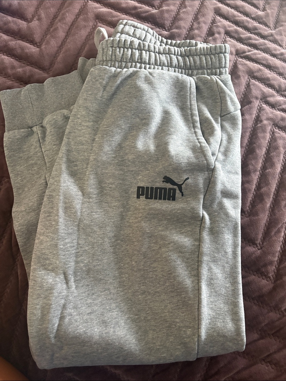 Puma Grey Logo Sweat Joggers
